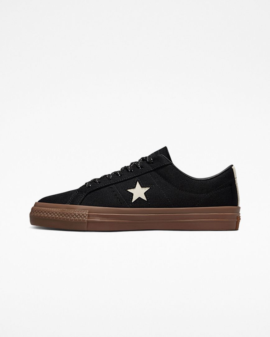 Dámské Skate Boty Converse One Star Pro Cordura Platene Černé Bílé | CZ PFWL41